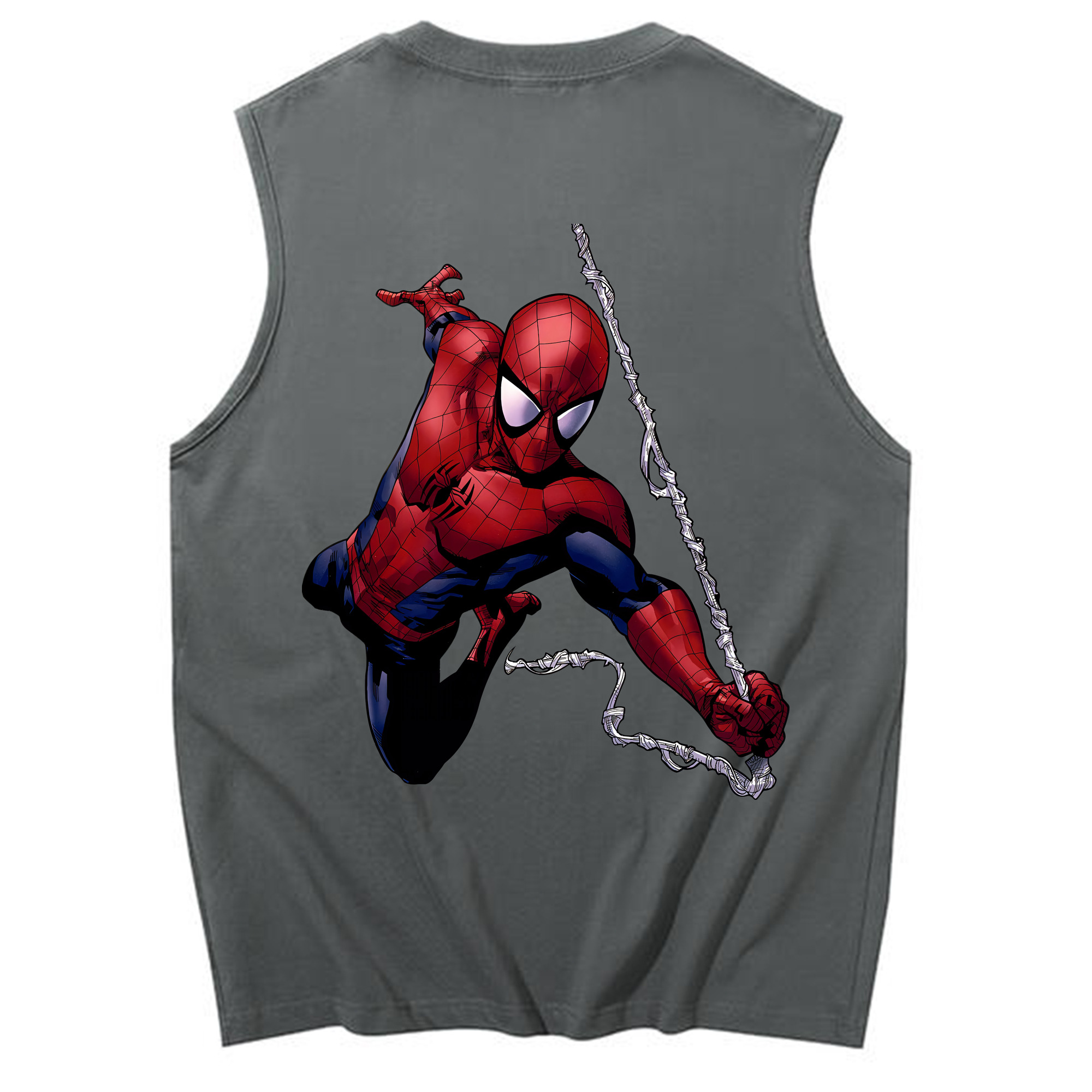 （画像用） Spider Man スパイダーマン コットン100％タンクトップ（背面プリント）